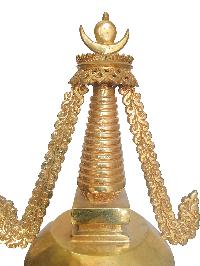 Buddhist Statue Of Namangal Stupa, [partly Gold Plated]