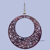 Metal Earring [hoop Design], Purple