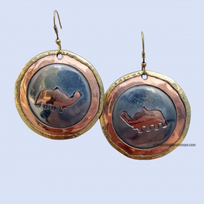 Metal Earring [metal Plate], Animal Cut