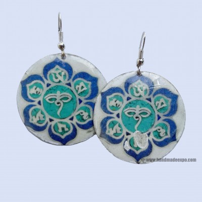 Metal Earring [om Mani Padme Hum]
