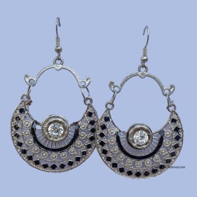 Metal Earring [], Black