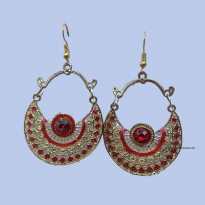Metal Earring [],red