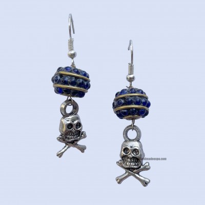 Metal Earring [skull Design], Black