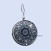Metal Earrings [round Shape Flower]