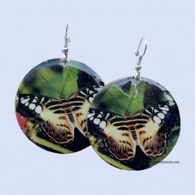Metal Earrings [butterfly Printed]