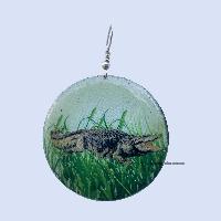 Metal Earrings [crocodile Printed]
