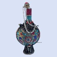 Unique Collectible Snuff Bottle, Nars Dani, With [metal Setting]