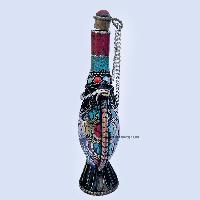 Unique Collectible Snuff Bottle, Nars Dani, With [metal Setting]