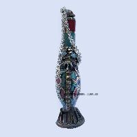 Unique Collectible Snuff Bottle, Nars Dani, With [metal Setting]