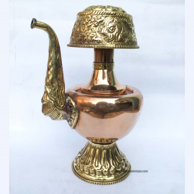 Metal [bhumpa,water Pot] Brass With Gold Plated