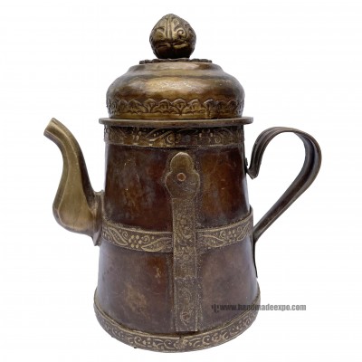 Tibetan Water And Tea And Water Offering Vessel, [brass And Copper], Offering Tea