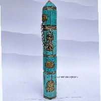 Hand Beaten Metal Incense Holder, With Incense Holder, [tourquise Stone Setting]