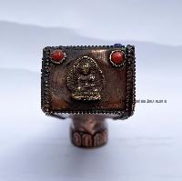Hand Beaten Metal Incense Burner, Copper Antique