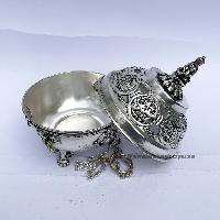 Hand Beaten Metal Incense Burner, [silver Plated], [hanging & Swinging]
