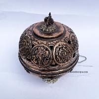 Hand Beaten Metal Incense Burner, [brass And Copper], [hanging & Swinging]