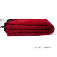 Yak Wool Blanket, Nepali Acrylic Hand Loom Blanket, [red]