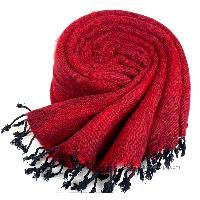 Yak Wool Blanket, Nepali Acrylic Hand Loom Blanket, [red]
