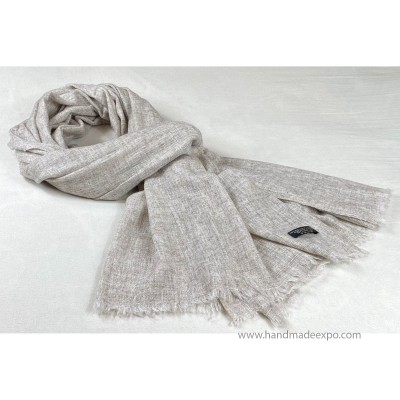 Pashmina Shawl, Nepali Pashmina Shawl, Four-ply Wool, [grey Color]