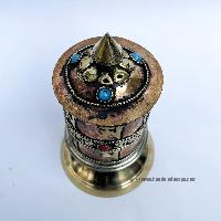 Table Prayer Wheel, With Mantra Inside, [stone Setting]
