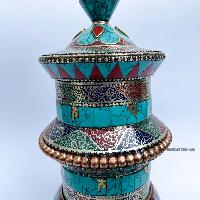 Table Prayer Wheel, With Mantra Inside, [double Vajra]