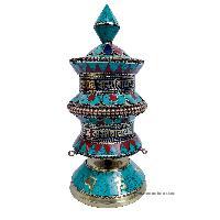 Table Prayer Wheel, With Mantra Inside, [stone Setting]
