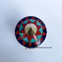 Table Prayer Wheel, With Mantra Inside, [stone Setting]