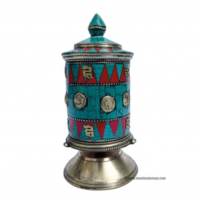 Table Prayer Wheel, With Mantra Inside, []
