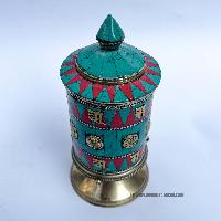 Table Prayer Wheel, With Mantra Inside, []