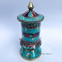 Table Prayer Wheel, With Mantra Inside, [stone Setting]