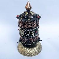 Table Prayer Wheel, With Mantra Inside, [stone Setting]