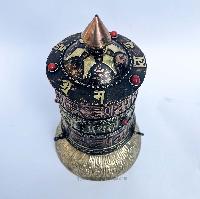 Table Prayer Wheel, With Mantra Inside, [stone Setting]