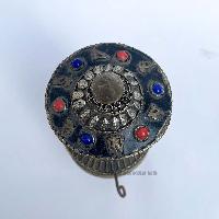 Table Prayer Wheel, With Mantra Inside, [stone Setting]