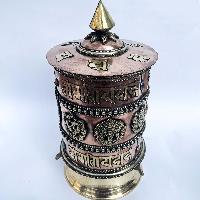 Table Prayer Wheel, With Mantra Inside, [stone Setting]