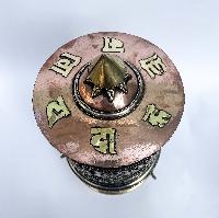 Table Prayer Wheel, With Mantra Inside, [stone Setting]