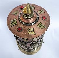 Table Prayer Wheel, With Mantra Inside, [stone Setting]