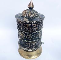 Table Prayer Wheel, With Mantra Inside, [stone Setting]