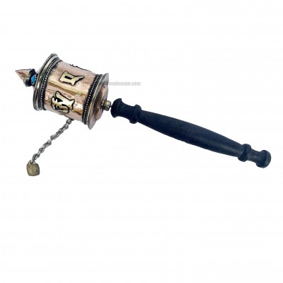 Brass Hand Held Prayer Wheel
