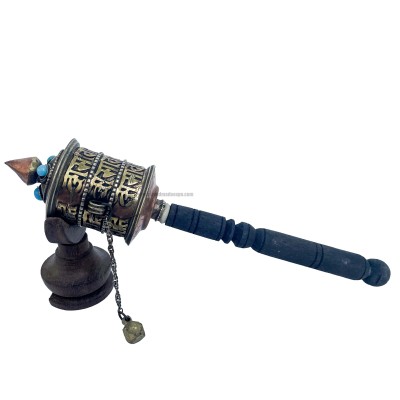 Brass Hand Held Prayer Wheel