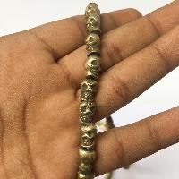 108 Om Design Beads, [white Skull]