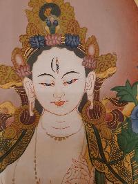 Thangka Painting Of White Tara