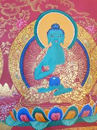 Thangka Painting Of Pancha Buddha