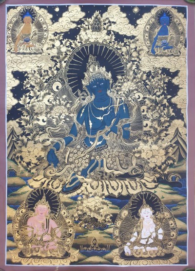 Thangka Painting Of Green Tara