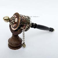 Brass Hand Held With Mantra Prayer Wheel