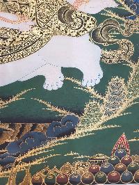 Thangka Painting Of Samantabhadra, [real Gold]