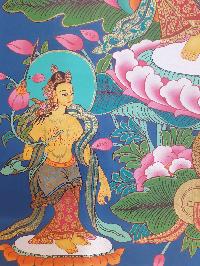 Thangka Painting Of Maitreya Buddha, [real Gold]