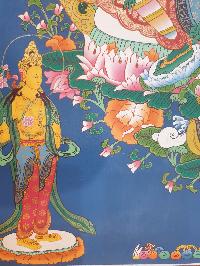 Thangka Painting Of Green Tara, [real Gold]