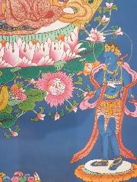 Thangka Painting Of Green Tara, [real Gold]