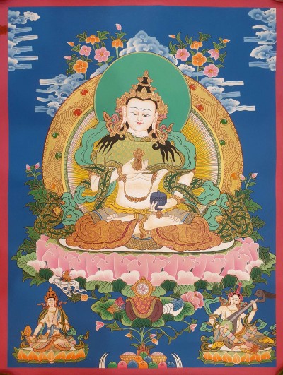 Thangka Painting Of Vajrasattva, [real Gold]