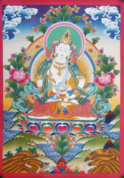 Thangka Painting Of Vajrasattva, [real Gold]