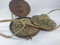 Om Mani Padme Hum Carved Tingsha With Metal Cover